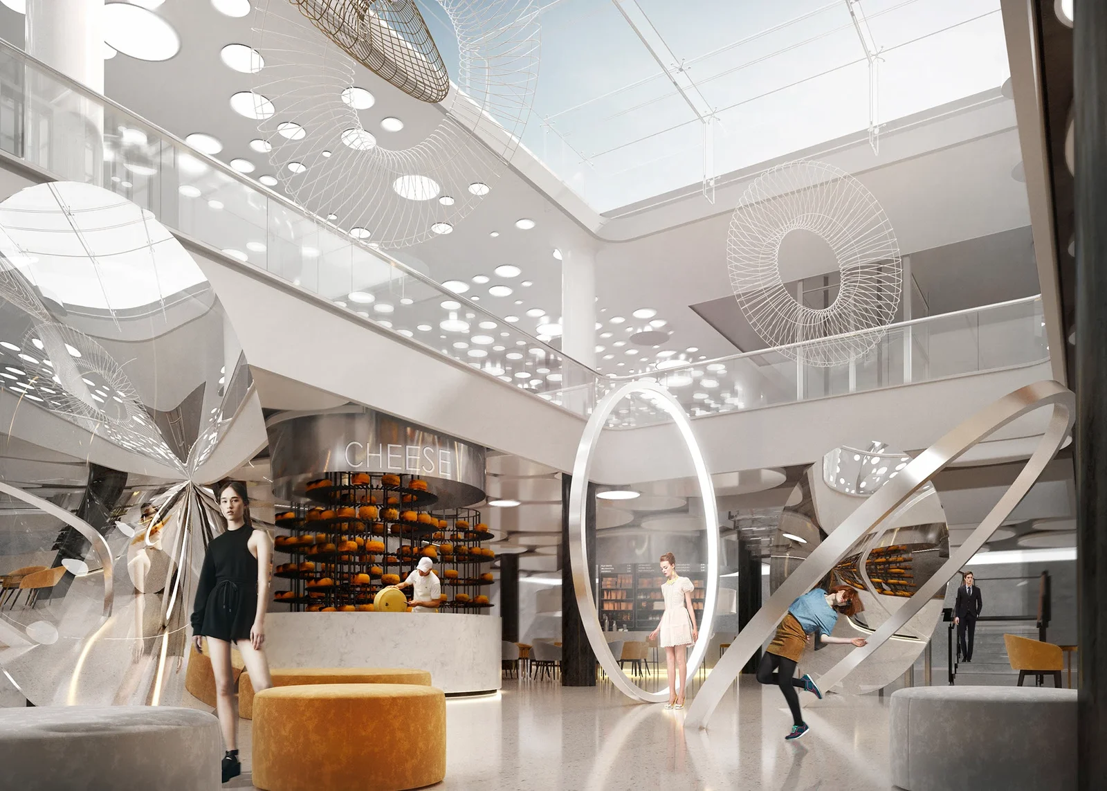 Moscow City Food Market Interior