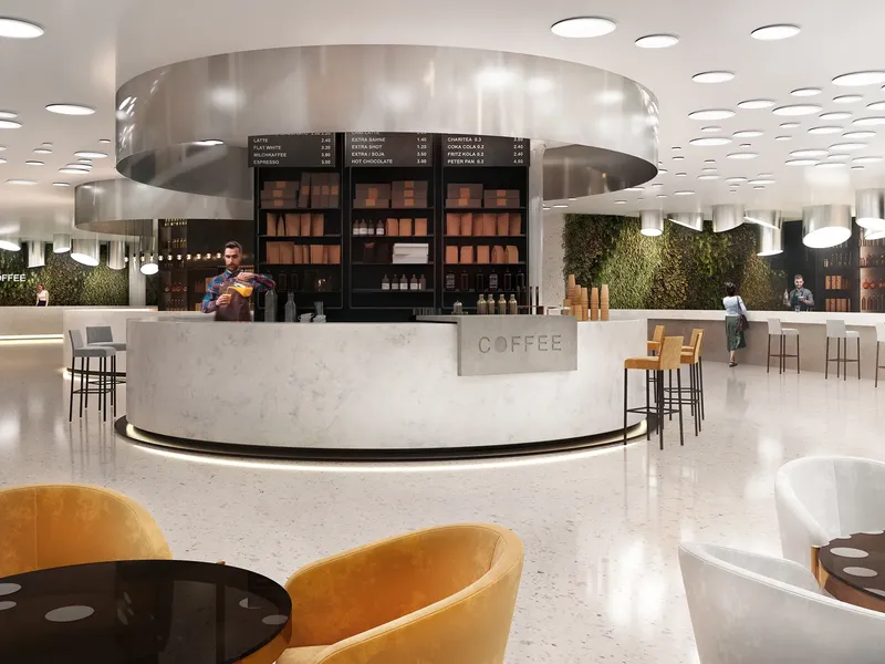 Moscow City Food Market Interior